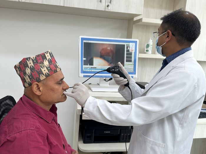 dr deepak regmi ent endoscopy